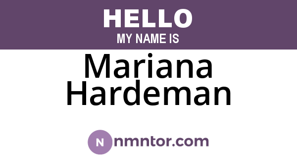 Mariana Hardeman