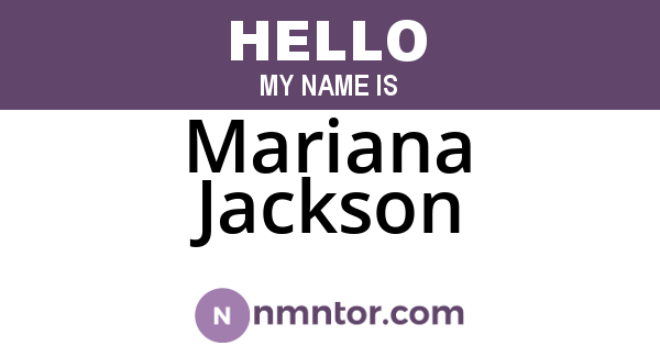 Mariana Jackson