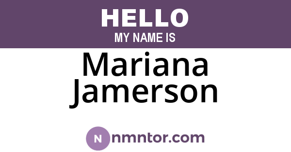 Mariana Jamerson