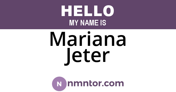 Mariana Jeter