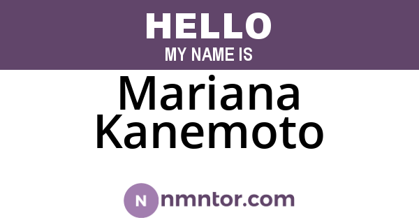 Mariana Kanemoto
