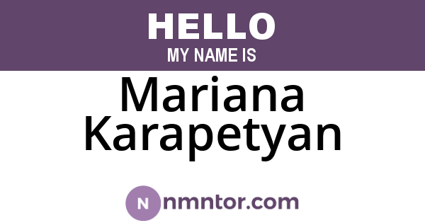 Mariana Karapetyan