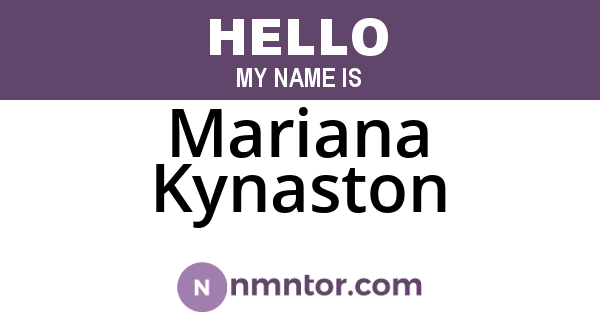 Mariana Kynaston