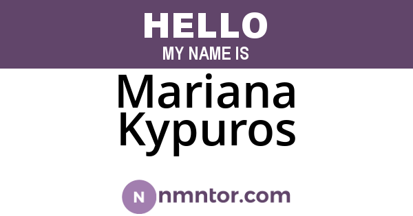 Mariana Kypuros
