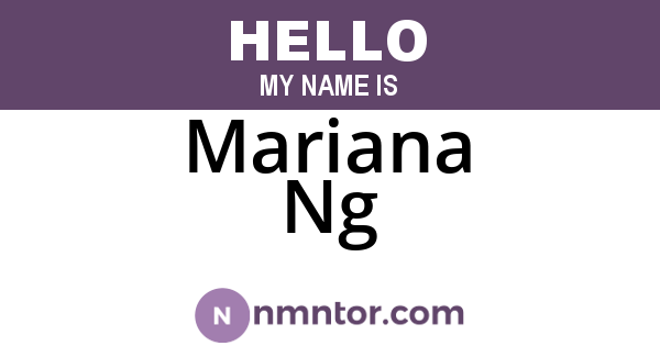 Mariana Ng