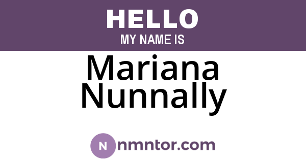 Mariana Nunnally