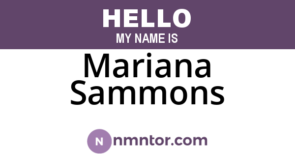 Mariana Sammons
