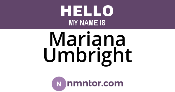 Mariana Umbright