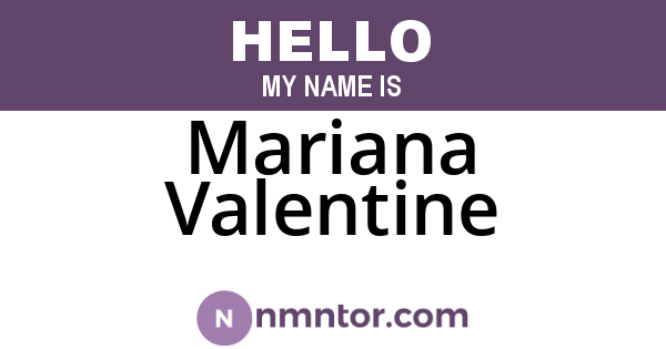 Mariana Valentine