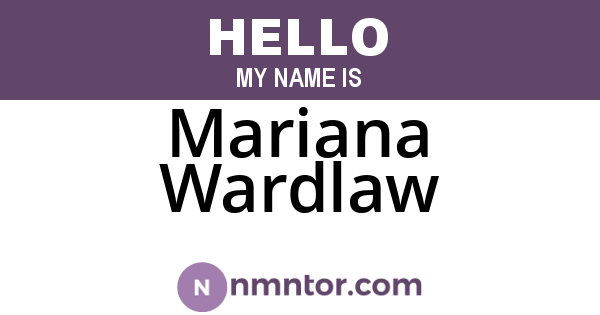 Mariana Wardlaw