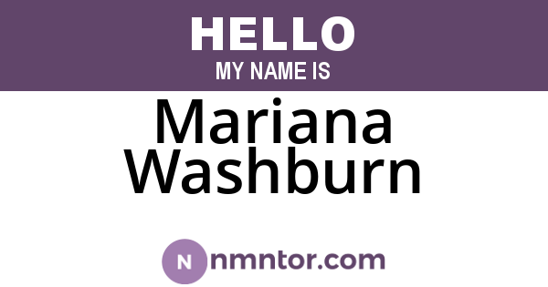 Mariana Washburn