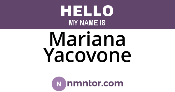 Mariana Yacovone