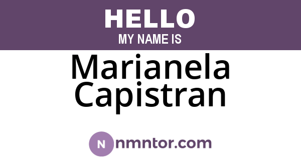 Marianela Capistran