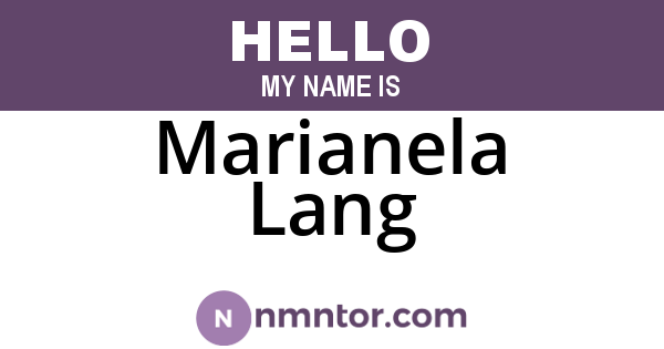 Marianela Lang