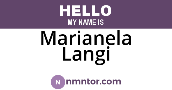 Marianela Langi