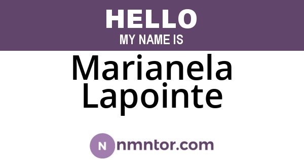Marianela Lapointe