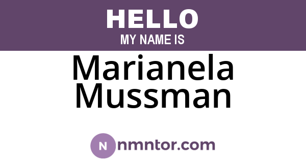 Marianela Mussman