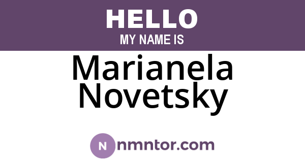 Marianela Novetsky