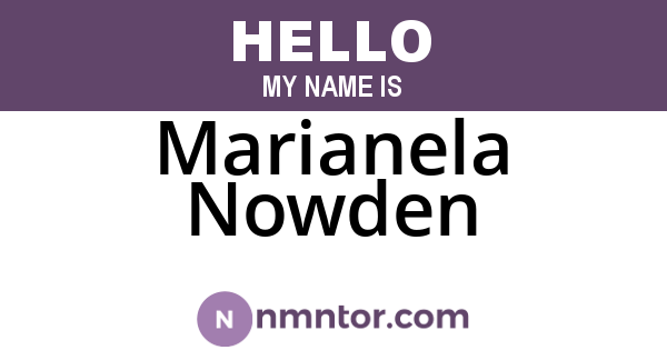 Marianela Nowden