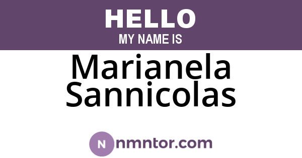 Marianela Sannicolas
