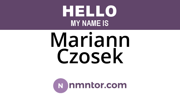 Mariann Czosek