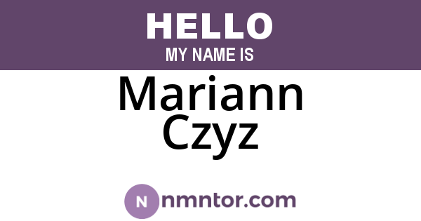 Mariann Czyz