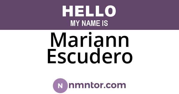 Mariann Escudero