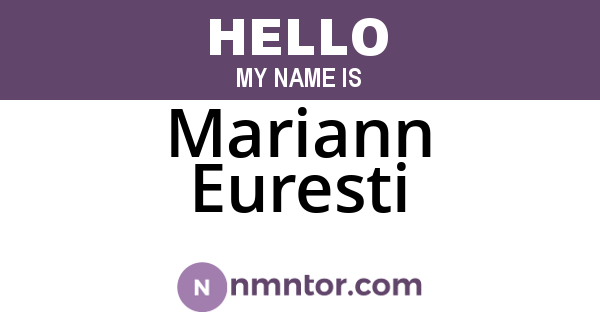 Mariann Euresti