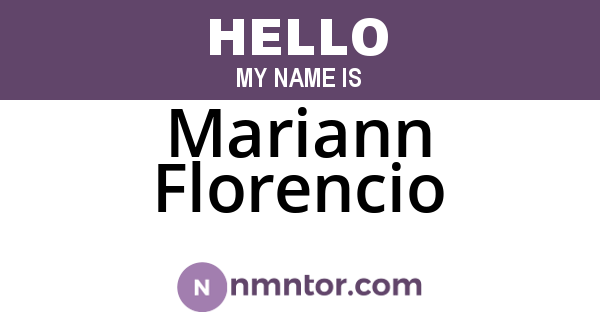Mariann Florencio