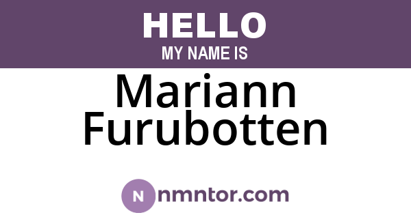 Mariann Furubotten
