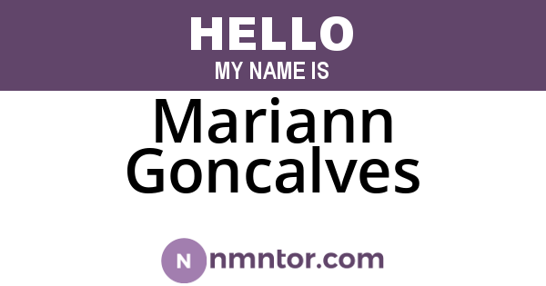 Mariann Goncalves