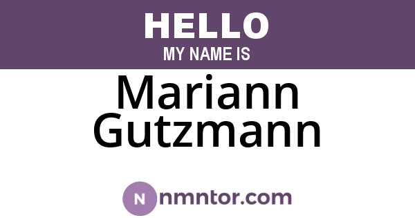 Mariann Gutzmann