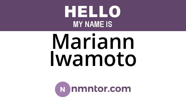 Mariann Iwamoto