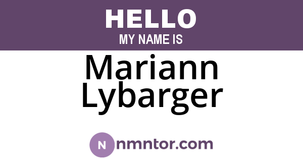 Mariann Lybarger
