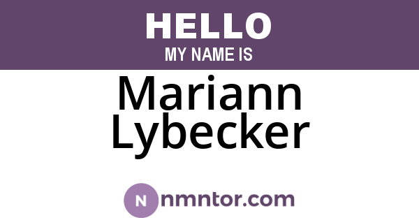 Mariann Lybecker