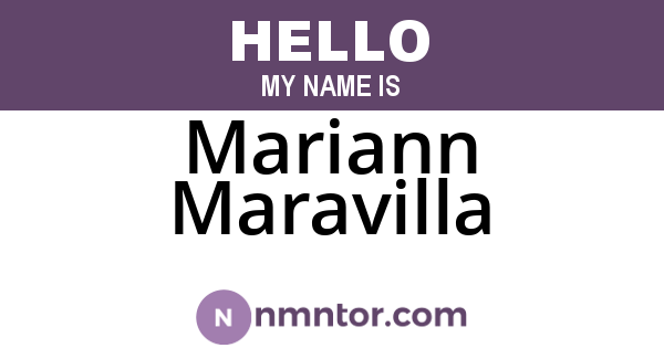 Mariann Maravilla