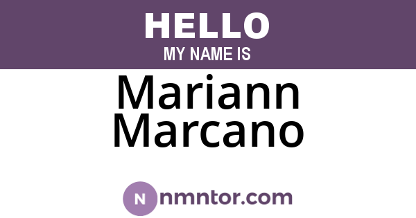 Mariann Marcano