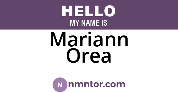 Mariann Orea