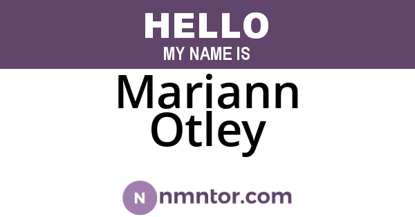 Mariann Otley