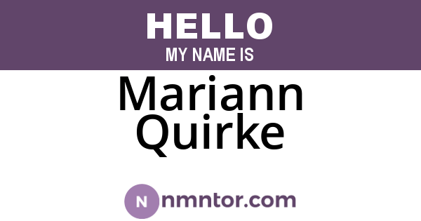 Mariann Quirke