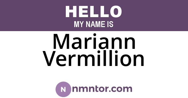 Mariann Vermillion