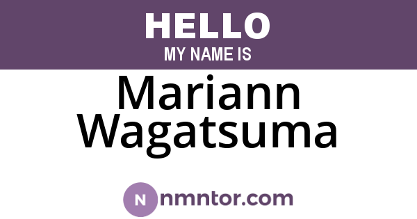Mariann Wagatsuma