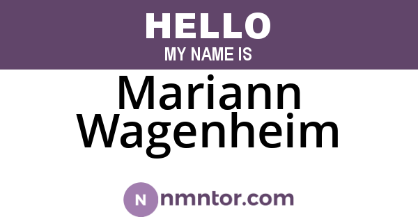 Mariann Wagenheim