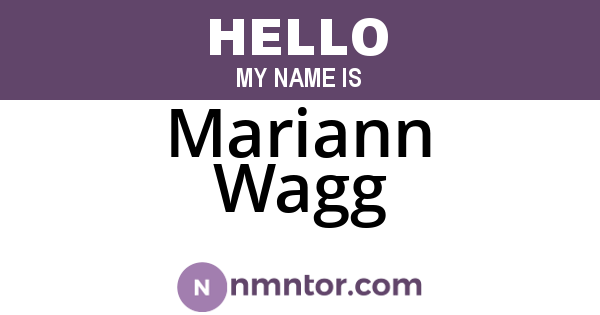 Mariann Wagg