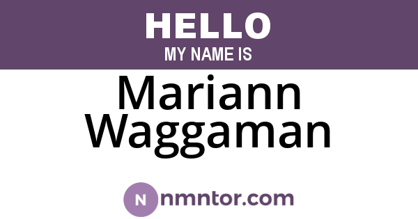 Mariann Waggaman