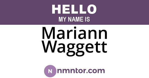 Mariann Waggett
