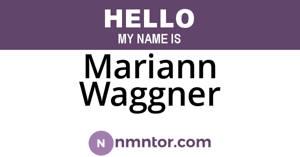 Mariann Waggner