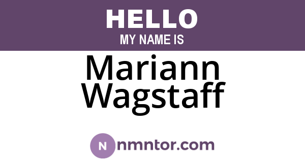 Mariann Wagstaff