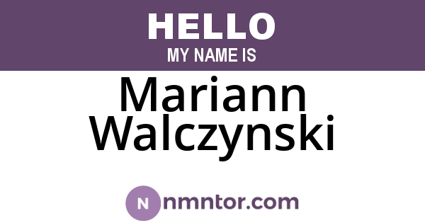 Mariann Walczynski