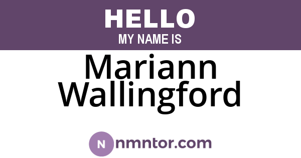 Mariann Wallingford